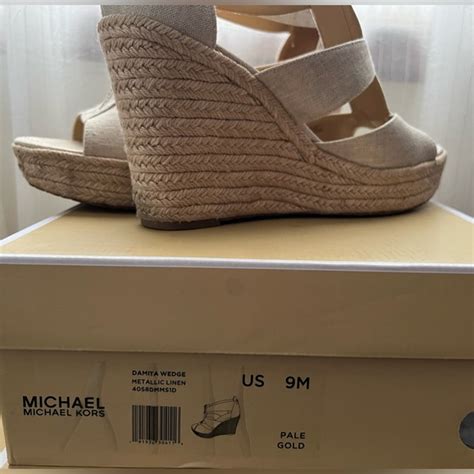 michael kors damita wedge yellow|Damita Linen Wedge .